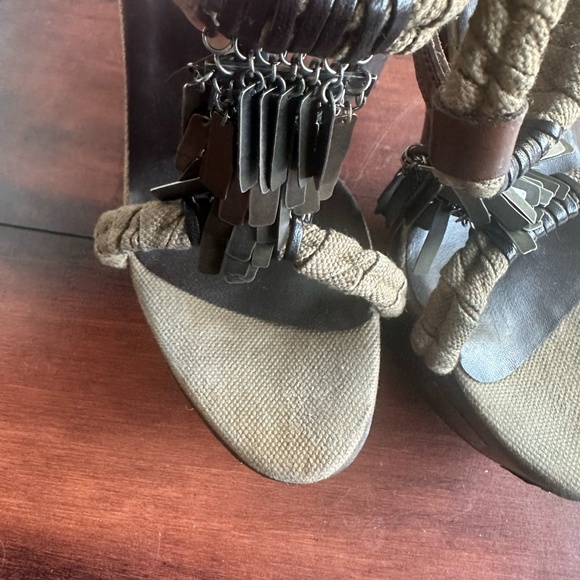 Yves Saint Laurent couture sandals, size 10 - Picture 3 of 7